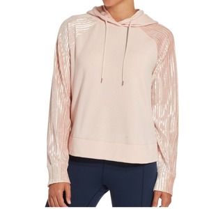 Calia pink effortless hoodie with velvet sleeves pink size XS